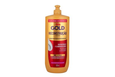 Paulo, Brezilya - 13 Kasım 2025 Niely Gold Saç Yeniden Yapılandırma Kremi Keratin ve Amino Acids, 500 ml