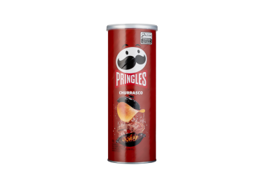 Paulo, Brezilya - 15 Kasım 2025 Pringles Barbekü Lezzetli Patates Cipsi Konservesi