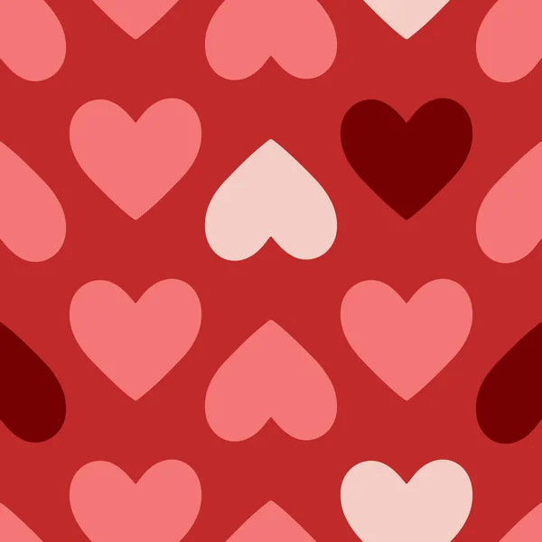 Elle Çizilmiş Kalpleri Olan Kusursuz Bir Romantik Model Sevgililer Günü — Stok Vektör