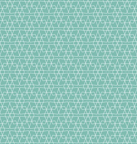 Geometrische abstrakte nahtlose Muster. Stilvolle Fantasie-Textur mit sechseckigen Formen, weißen dünnen Linien. Blaue Hintergrundfarbe ist leicht zu ändern — Stockvektor