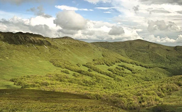 Polonina Carynska Bieszczady Mountains Spring Bieszczady Poland View Green Bieszczady — Stock Photo, Image