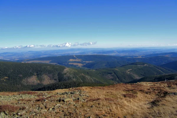 Panorama Karkonoszy Późną Jesienią — Zdjęcie stockowe