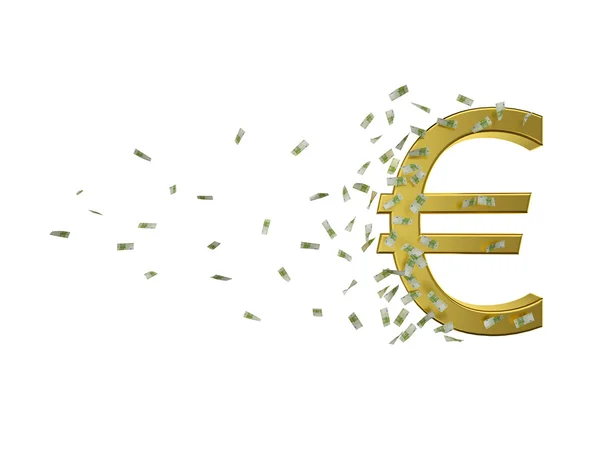 Geschwindigkeit Gold Euro und Bargeld. Weg inklusive — Stockfoto