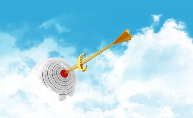 İş küre. Hedef. Altın ok - euro.