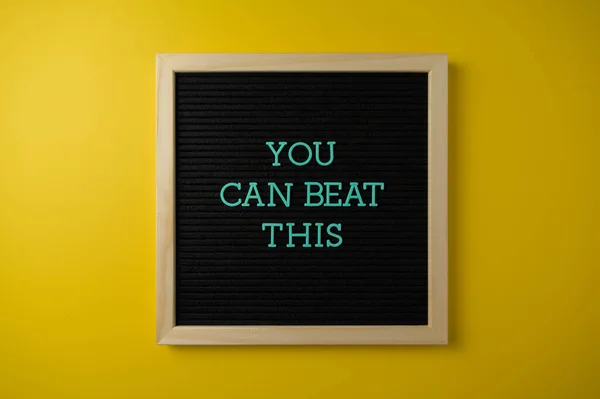 You Can Beat Sign Yellow Background — Stock Fotó