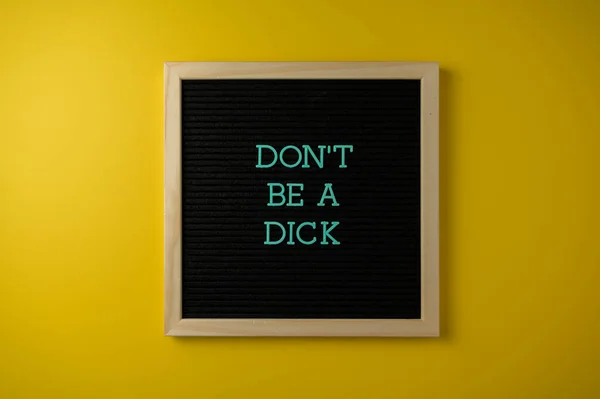 Don Dick Sign Yellow Background — Foto de Stock