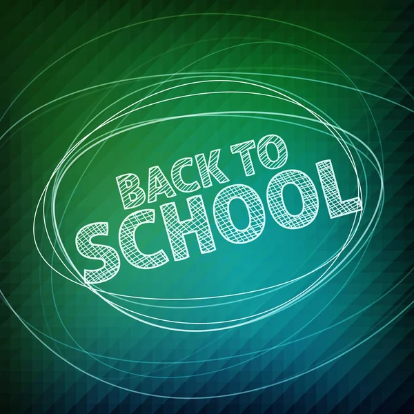 Back to school.  School icons on a blackboard. Vector illustrati — Stock Vector