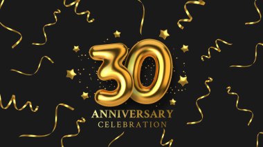 30. yıldönümü kutlaması. Altın balon şeklinde sayı.