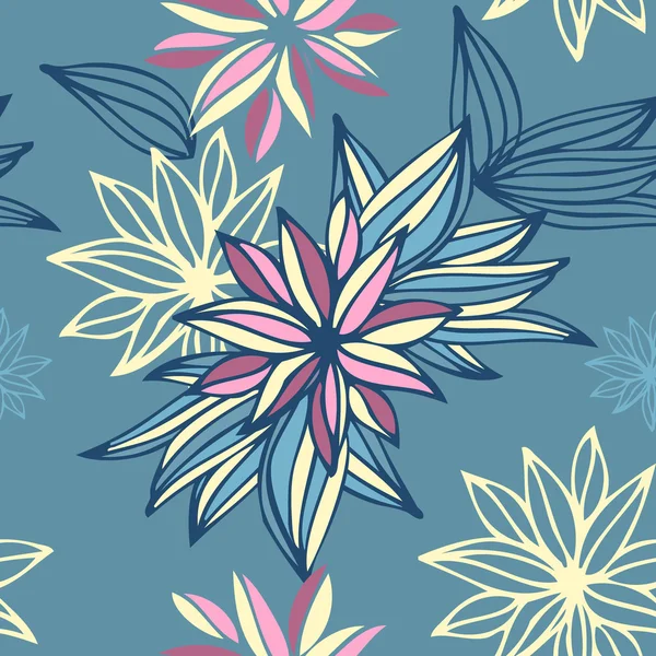 꽃 완벽 한 패턴입니다. 웹 및 인쇄에 대 한 — 스톡 벡터