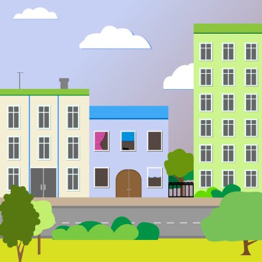 Şık tasarımı şehir sokak. Vektör