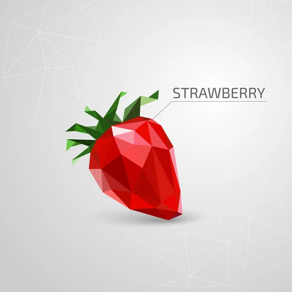 Polygon strawberry. Vector — Stock Vector