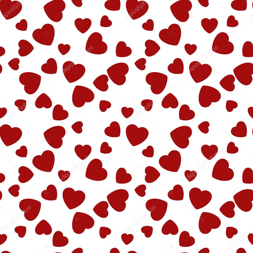 Seamless pattern hearts. Happy Valentines Day. Vector 