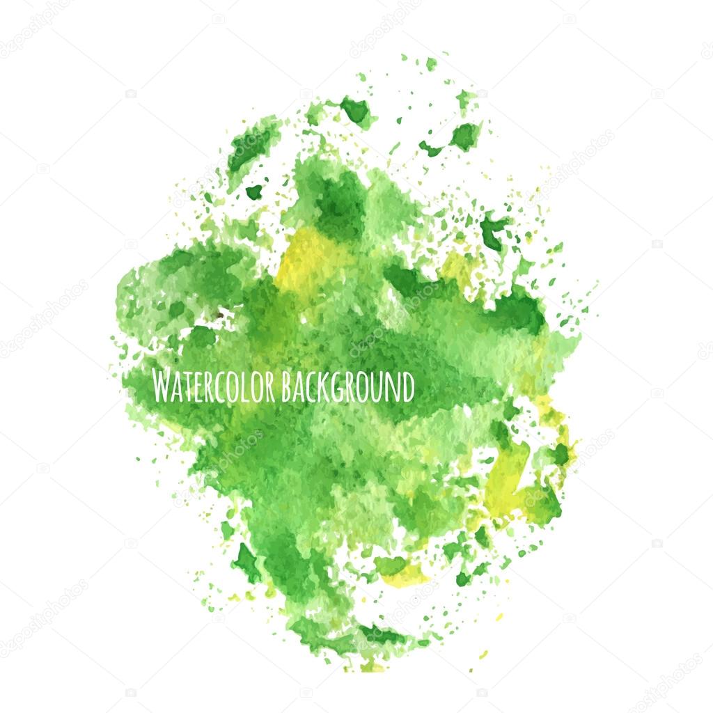 Watercolor background with splashes. Vector 