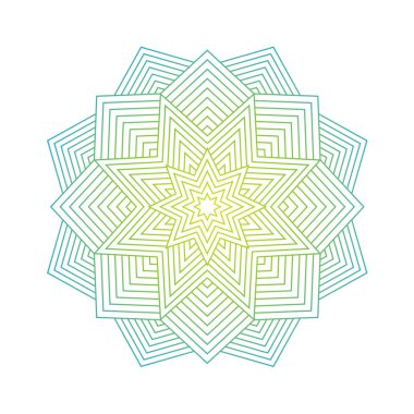 Lineart geometrik süs şablonları renk. Vektör sembolleri