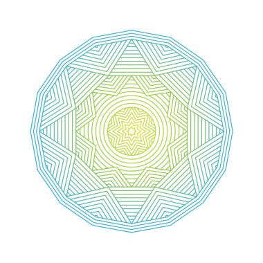 Mandala. Lineart geometrik süs şablonları renk. Vektör sy