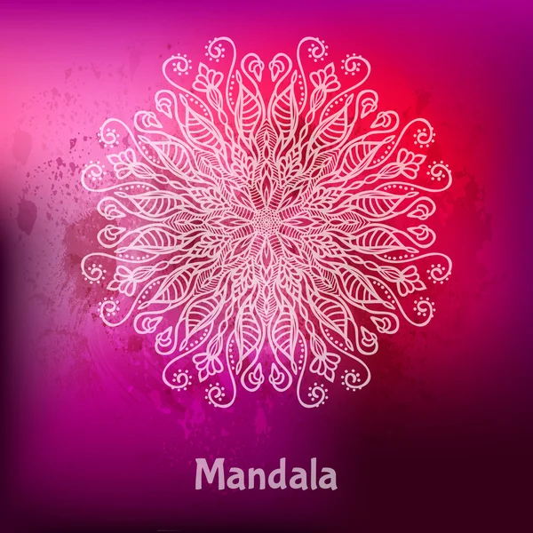 Mandala ile süsleme kartı. Etnik dekoratif öğeler. Tatil,