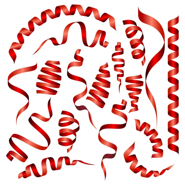 お祭りの新年リボンのベクトルを設定します。ベクトル図 — ストックベクタ