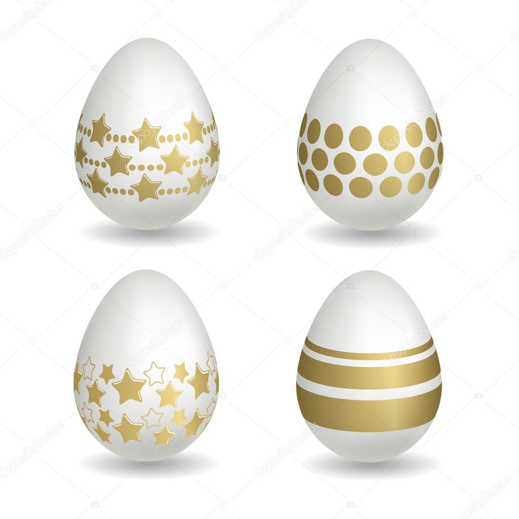 Happy easter with easter eggs. Vector illustration