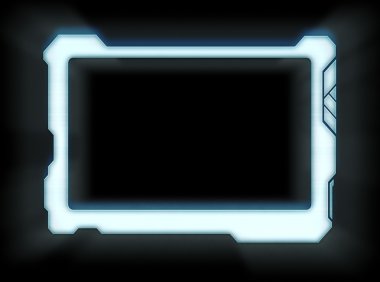 Mavi fütüristik ekran Tablet cihaz