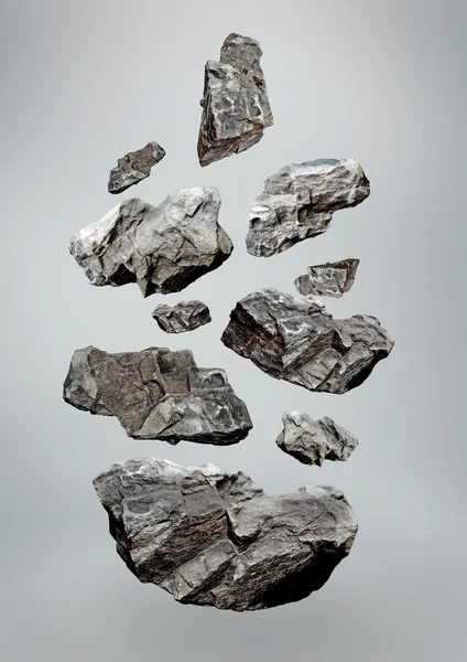 Vallende stenen drijvende — Stockfoto