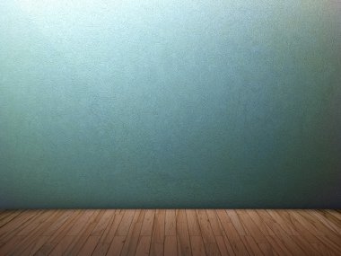 ahşap zeminler ve dokulu duvar temiz boş oda