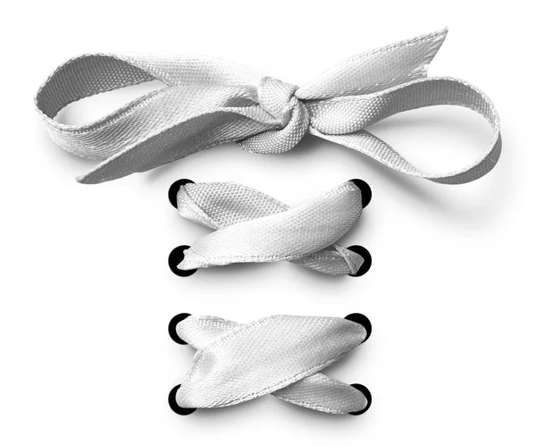 White Shoe lace ribbon — Stock Photo, Image