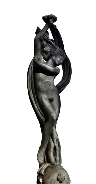 Escultura isolada de uma bela mulher — Fotografia de Stock