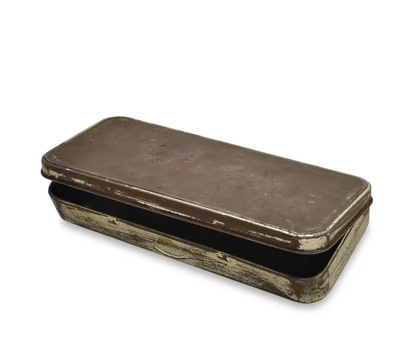 Old worn Metal tin — Stock Photo, Image