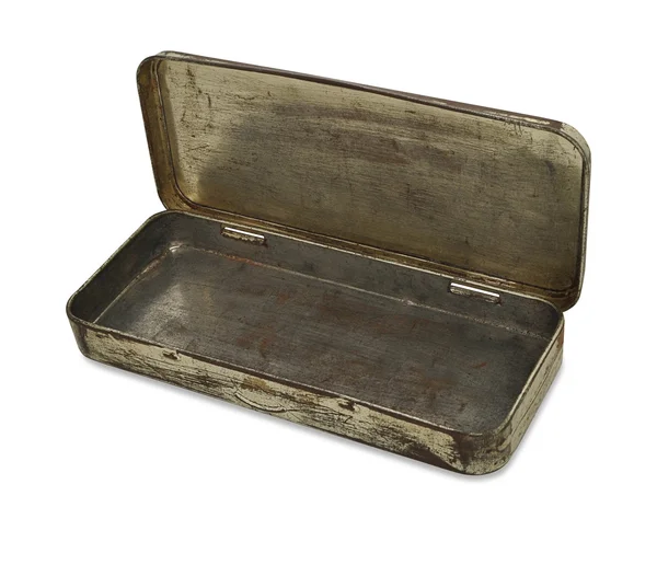 Old worn Metal tin — Stock Photo, Image
