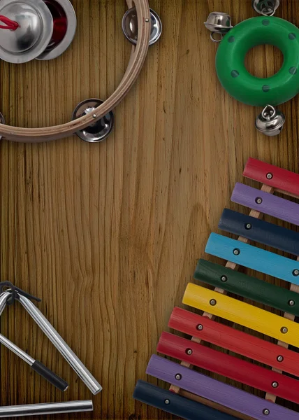 Düzeni farklı müzik aletleri