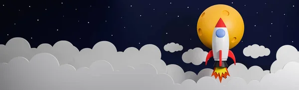 Пролетающие Над Облаками Крылья Летят Луне Заднем Плане Галактики — стоковое фото