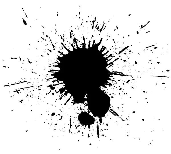 Black vector ink splatter — Stock Vector