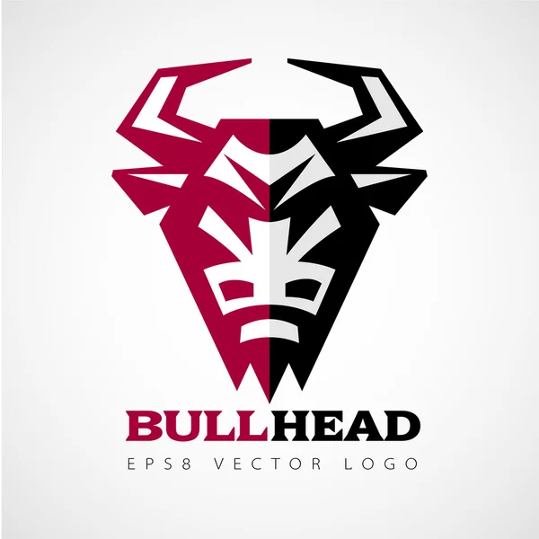 Vektor-Bull Kopf logo — Stockvektor