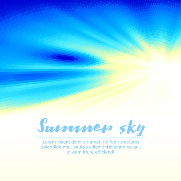 Summer sky with sun background — Stock Vector