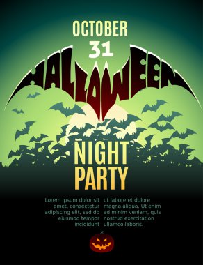 Cadılar Bayramı partisi. Tasarım şablonu