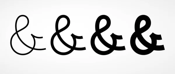 Ampersand. Símbolo vetorial elegante no fundo claro Ilustrações De Stock Royalty-Free