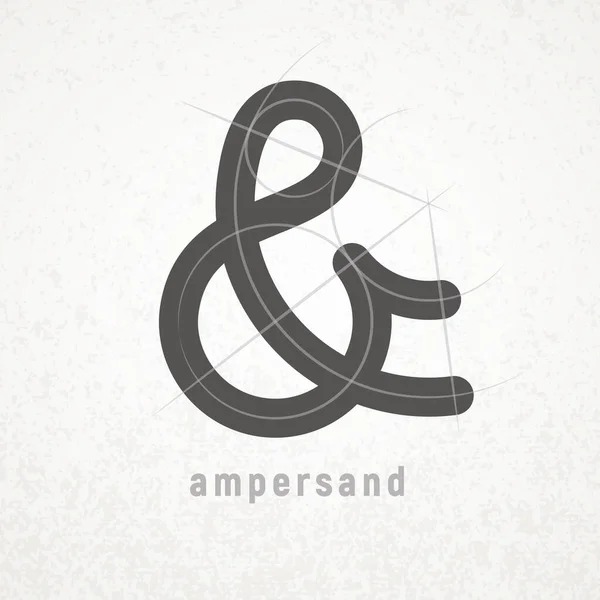 Ampersand. Κομψό σύμβολο διάνυσμα στο φως φόντο Διανυσματικά Γραφικά