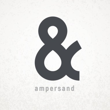 Büyük ve büyük. Grunge arkaplanındaki zarif vektör simgesi