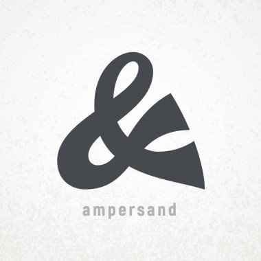 Büyük ve büyük. Grunge arkaplanındaki zarif vektör simgesi