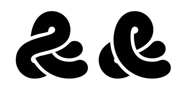 Ampersand. Elegantes Vektorsymbol auf weißem Hintergrund — Stockvektor