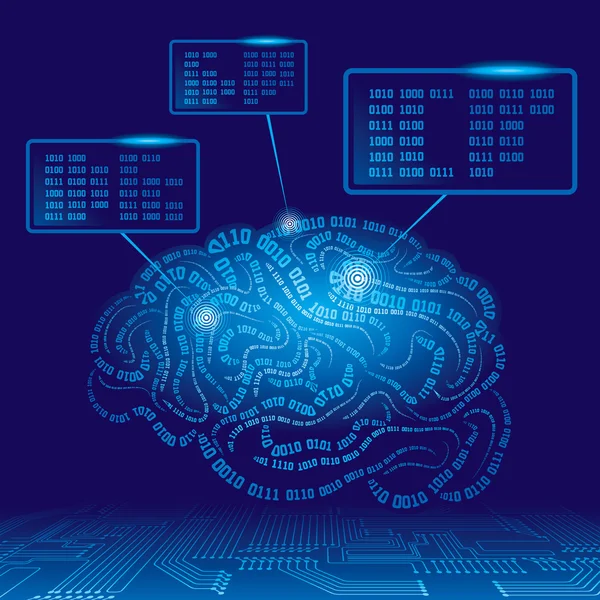 Cérebro cibernético —  Vetores de Stock