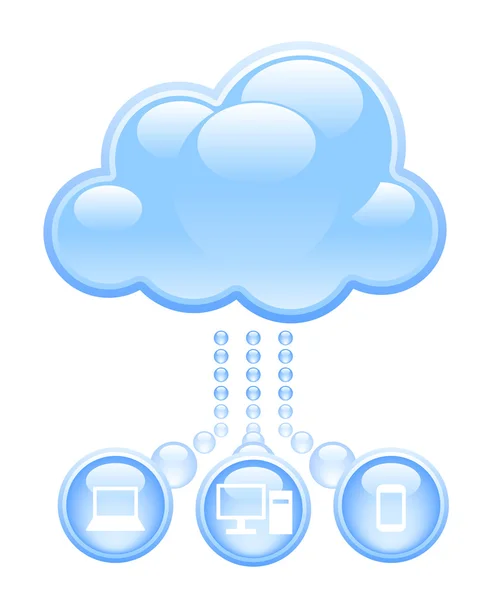 Il cloud computing Vettoriale Stock