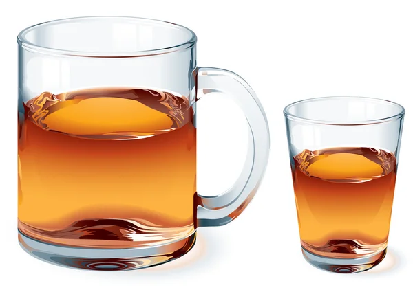 Vaso de vector de té — Vector de stock