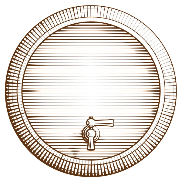 Векторная деревянная бочка — стоковый вектор
