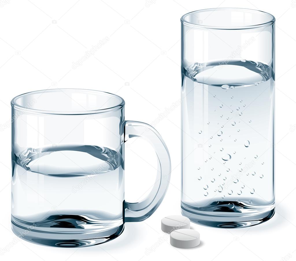 Mug and glass of water