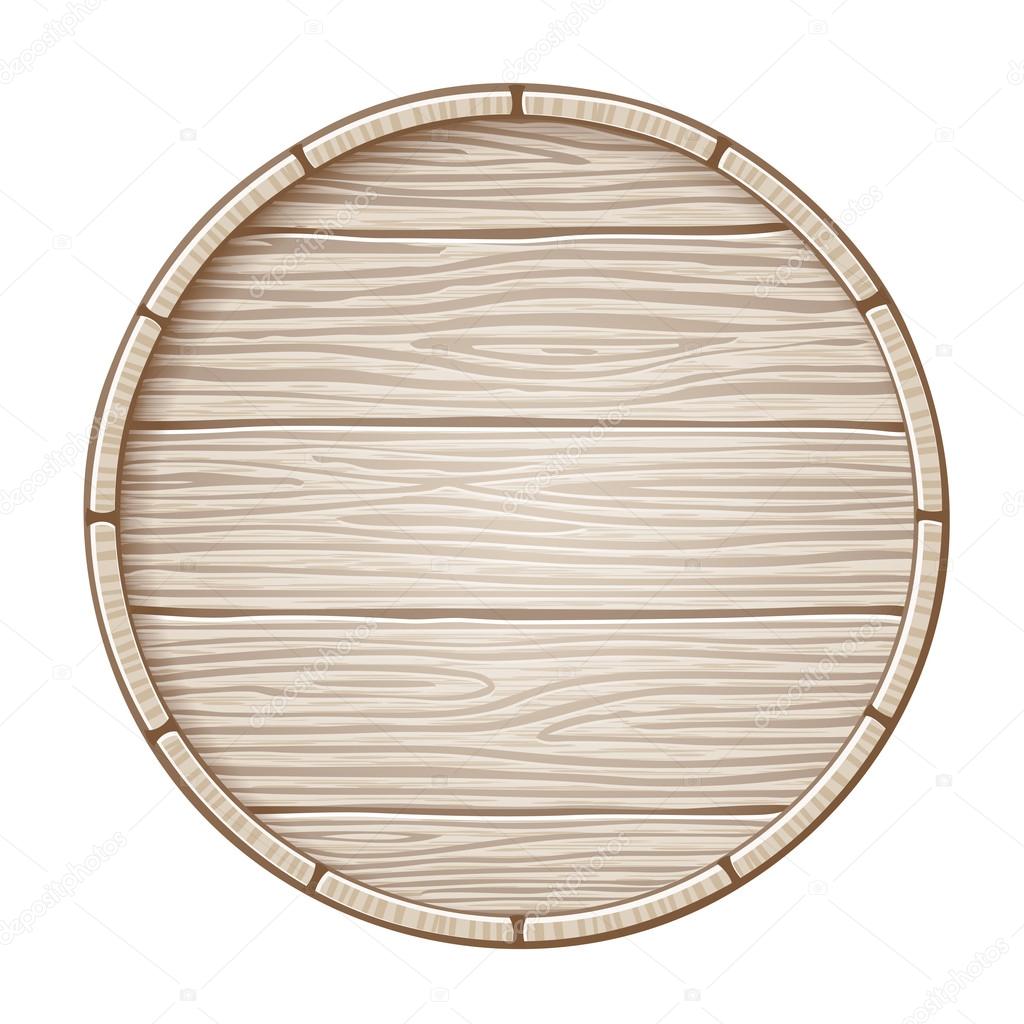 Vector wooden barrel