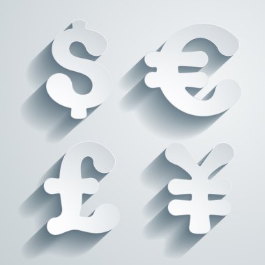Currency symbols clipart