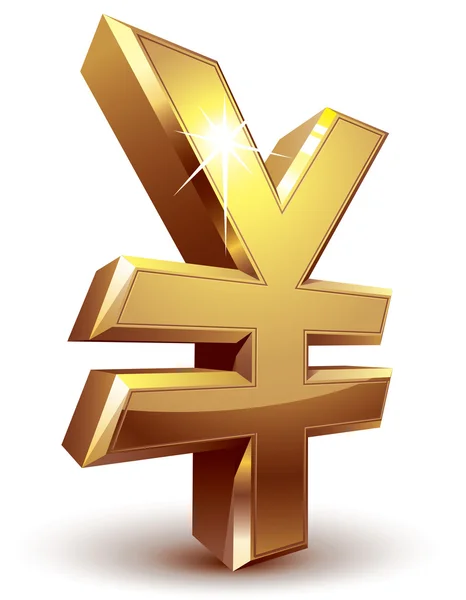 Símbolo iene — Vetor de Stock