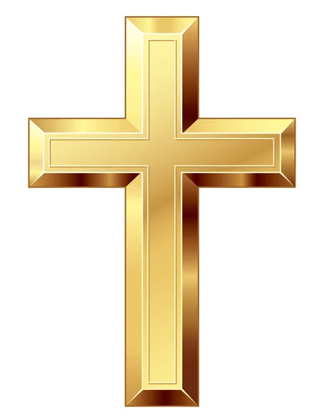 Gold cross — Stock Vector