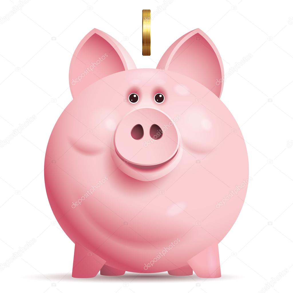 Vector piggy bank